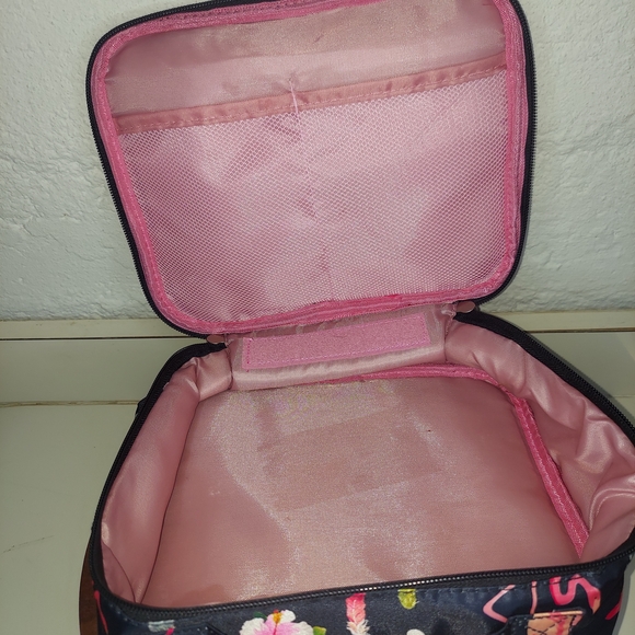 Flamingo and Cactus Print Cosmetic Bag - Picture 3 of 3